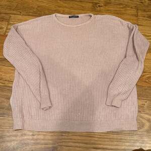Brandy Melville Bronx Mauve Pink Oversized Crewneck Knit Sweater